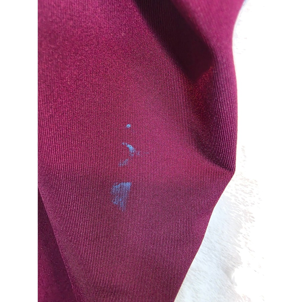 Under Armour Mens HeatGear Compression Shirt Long Sleeve Maroon Burgundy Large - Picture 9 of 9